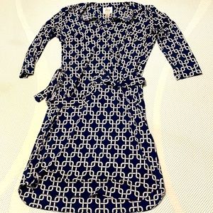 Blue and White Stretchy Dress Size 4